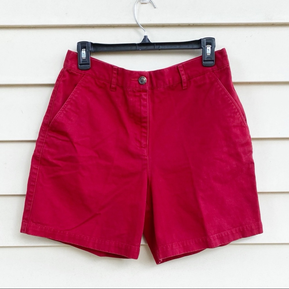 Lauren Ralph Lauren Red Mom High Waist Jean Shorts